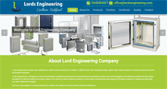 Desktop Screenshot of lordsengineering.com