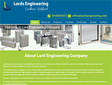 Tablet Screenshot of lordsengineering.com